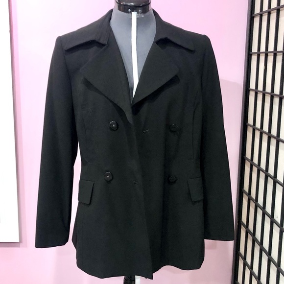 LARRY LEVINE SUITS tailored black double breasted suit jacket blazer size10 ELN - Picture 6 of 11